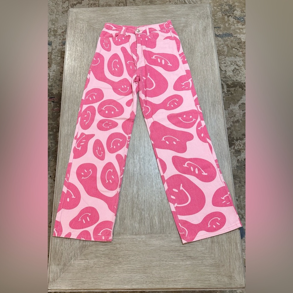 Bailey Rose Small Vibrant Pink Women's Wide Leg Pants - Picture 3 of 8